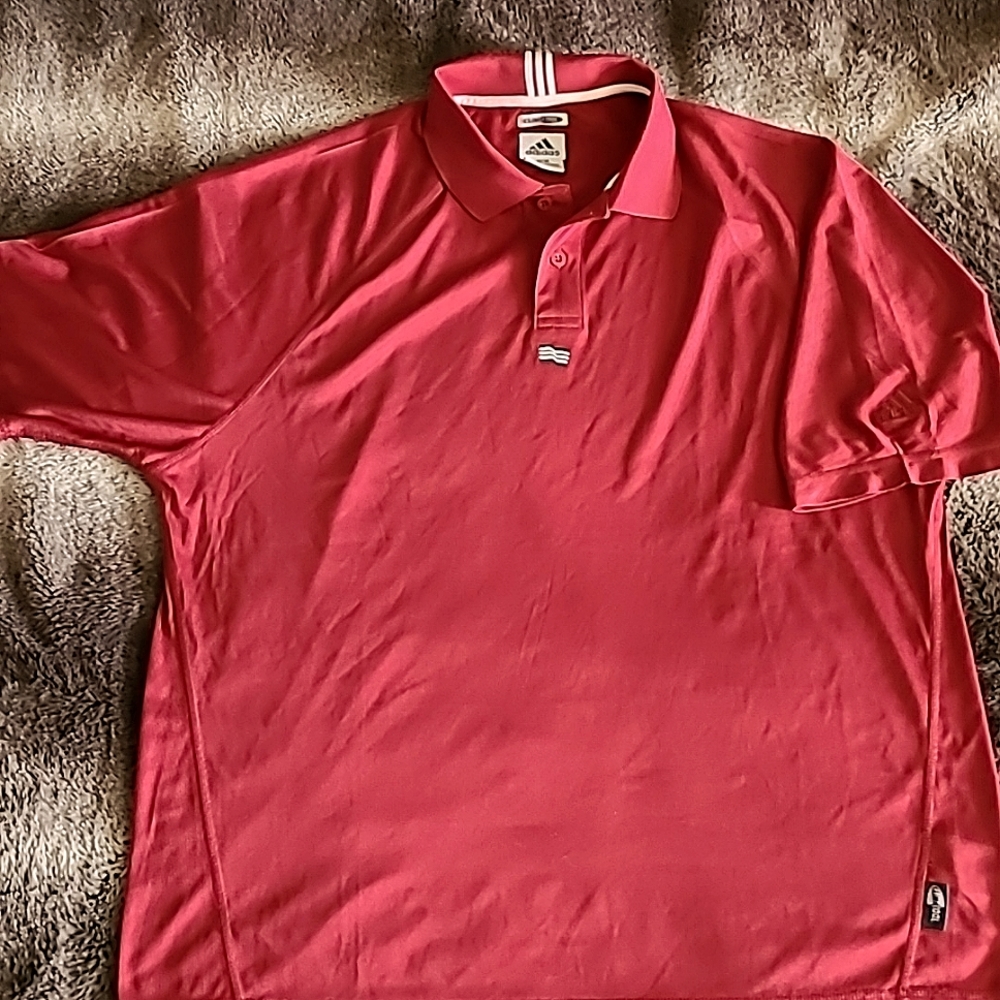 Men's Medium Adidas Golf Polo - Brick Red